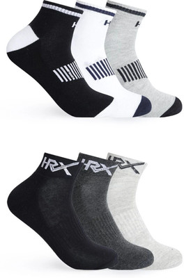 HRX by Hrithik Roshan Men Solid Ankle Length(Pack of 6)