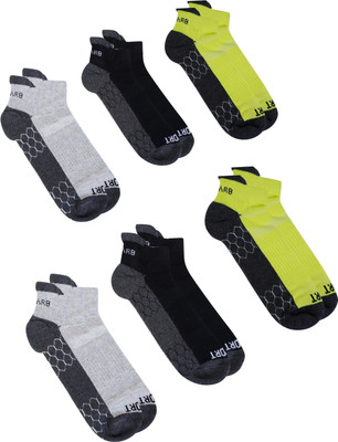 Air Garb Men & Women Color Block Ankle Length(Pack of 6)