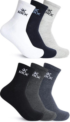 HRX by Hrithik Roshan Men Solid Ankle Length(Pack of 6)