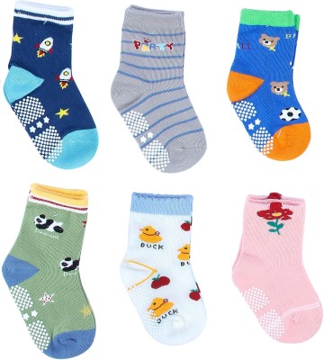 NEOBABY Baby Boys & Baby Girls Printed Ankle Length(Pack of 6)