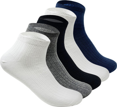 Mint and Oak Men Solid Ankle Length(Pack of 5)
