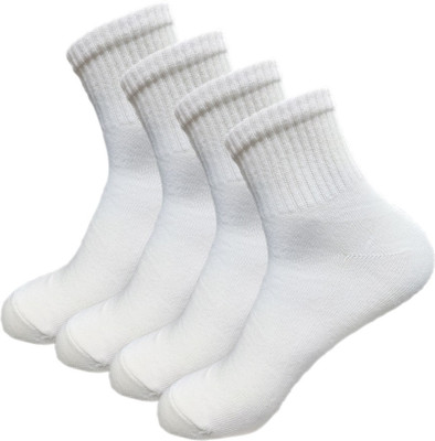 VEMOLI Men & Women Solid Ankle Length, Low Cut, Mid-Calf/Crew(Pack of 4)