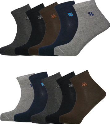 Lux Nitro Men Solid Ankle Length(Pack of 10)