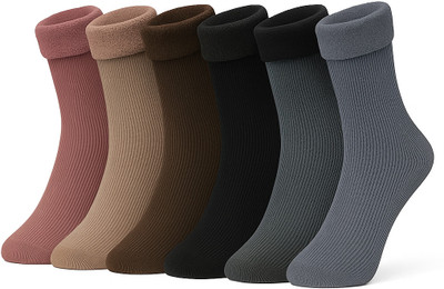 MIKONIKO Women Solid Ankle Length(Pack of 6)