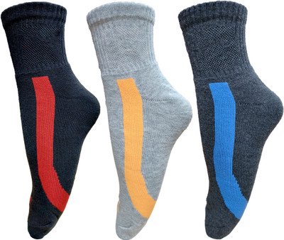 VEMOLI Men & Women Solid Mid-Calf/Crew(Pack of 3)