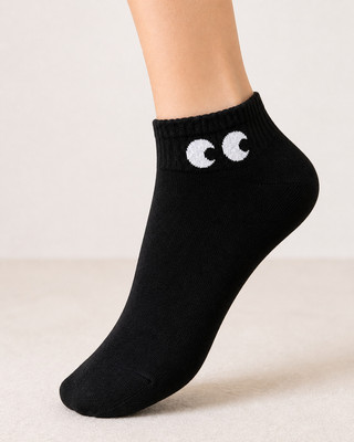 Haberian Men & Women Self Design, Solid Ankle Length, Low Cut