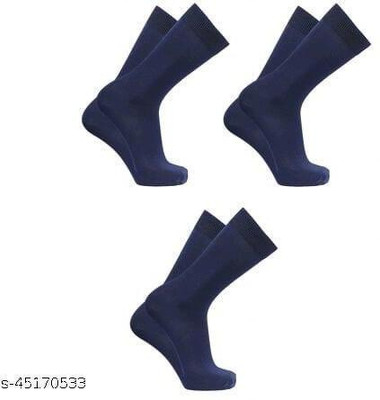 TRAZO Men & Women Self Design Calf Length(Pack of 3)