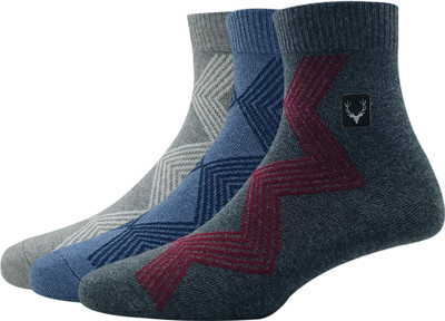 Allen Solly Men Self Design Mid-Calf/Crew(Pack of 3)