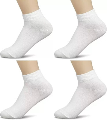 Suprix Unisex Solid Ankle Length, Peds/Footie/No-Show, Low Cut(Pack of 4)