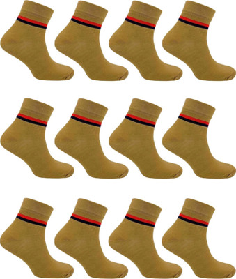 Akeet Trend Men Solid Ankle Length(Pack of 12)