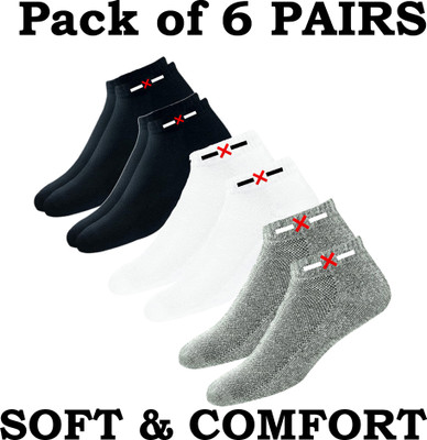 Ynr Men Solid Ankle Length(Pack of 6)