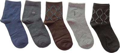 KALKA HOSIERY Men Printed Ankle Length(Pack of 5)