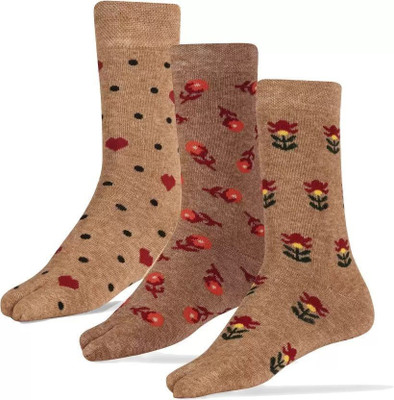 Buyra Women Self Design Ankle Length, Mid-Calf/Crew(Pack of 3)