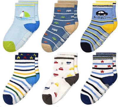 Okara Boys & Girls Self Design Ankle Length(Pack of 6)