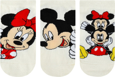 SOCKSXPRESS Disney Mickey & Friends Women Self Design Low Cut(Pack of 2)