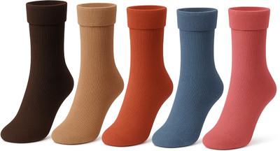 MIKONIKO Women Solid Ankle Length(Pack of 5)