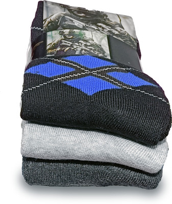 Argh Men Woven, Color Block Calf Length, Mid-Calf/Crew
