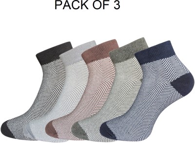 Welron Men Solid Ankle Length(Pack of 3)