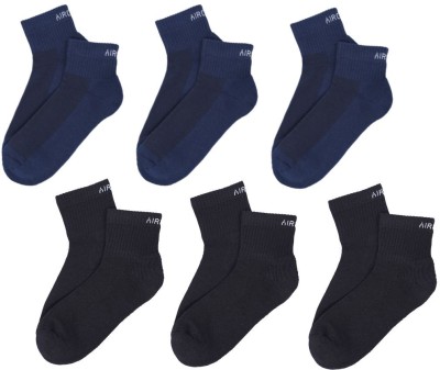 Air Garb Unisex Solid Ankle Length(Pack of 6)