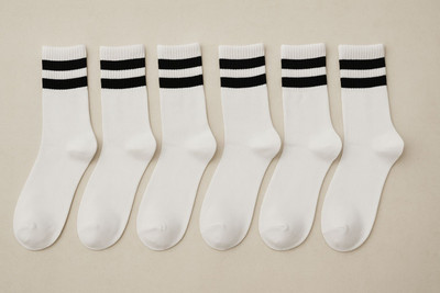 NanoX Women Striped Mid-Calf/Crew(Pack of 6)