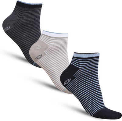 Dollar Men Striped Mid-Calf/Crew(Pack of 3)