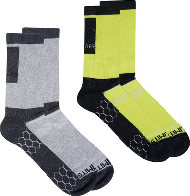 Air Garb Men & Women Color Block Mid-Calf/Crew(Pack of 2)