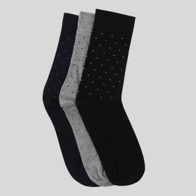 SoxyFeet Men Polka Print Calf Length(Pack of 3)