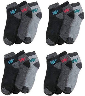 Homeistic Applience Men Printed, Solid Ankle Length(Pack of 12)