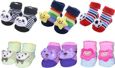 HONOR YOUR HOME Baby Boys & Baby Girls Animal Print Ankle Length(Pack of 6)
