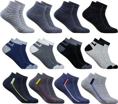 krijo Men Solid Ankle Length(Pack of 12)