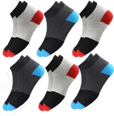 TRAZO Men & Women Self Design Ankle Length(Pack of 6)