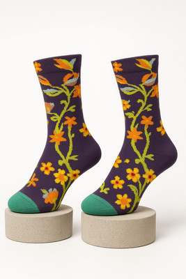ZEVORA Women Solid Mid-Calf/Crew(Pack of 2)