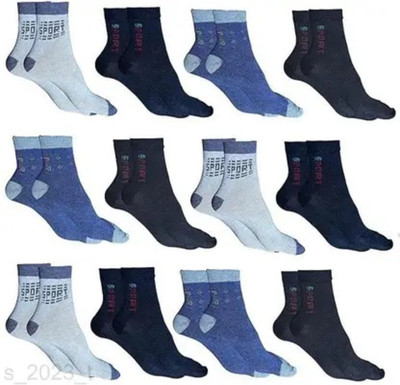 VISHAL_Co Men & Women Printed Ankle Length(Pack of 12)