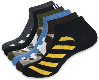 SOCKSXPRESS Men Striped Ankle Length(Pack of 6)