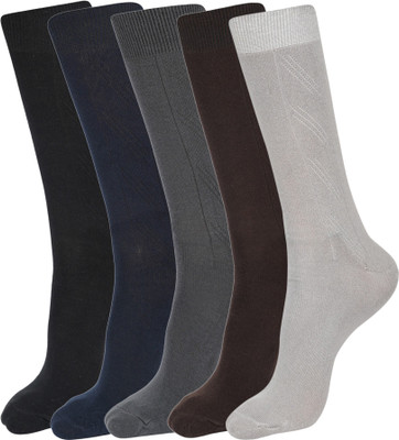 DOUBLE SEVEN Men Self Design Calf Length(Pack of 5)