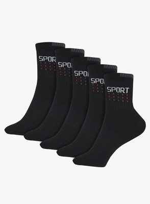 Kalra Hosiery Men Solid Mid-Calf/Crew(Pack of 5)