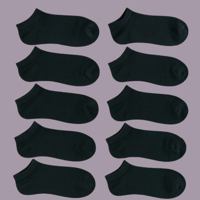 NanoX Men Solid Ankle Length(Pack of 10)