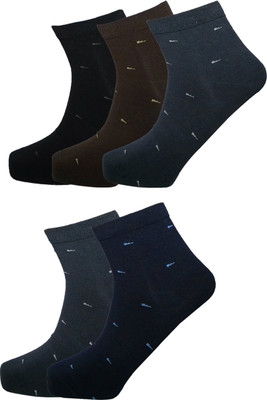 Lux Nitro Men Self Design Ankle Length(Pack of 5)