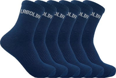 LABOLIA Men & Women Solid Ankle Length, Mid-Calf/Crew(Pack of 3)