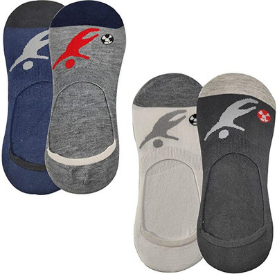 FATON Unisex Printed Low Cut(Pack of 4)