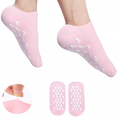 RBGIIT Spa Gel Socks Winter Care Full Heel/Feet Protector Moisturizing Skincare S-19 Heel Support(Multicolor)