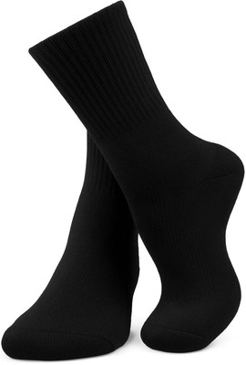 RECKZOZ Men Solid Mid-Calf/Crew