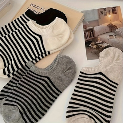 Glenza Trendz Men & Women Striped Low Cut