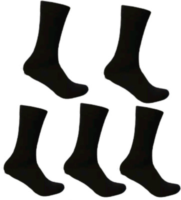 JPT Men Solid Calf Length, Mid-Calf/Crew(Pack of 5)
