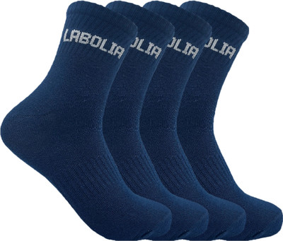 LABOLIA Men & Women Solid Ankle Length, Mid-Calf/Crew(Pack of 2)
