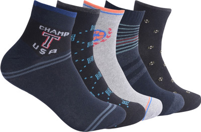 AARVI Men Self Design Ankle Length(Pack of 5)