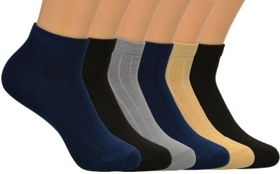 MERCEHIVE Men & Women Solid Ankle Length, Peds/Footie/No-Show(Pack of 6)