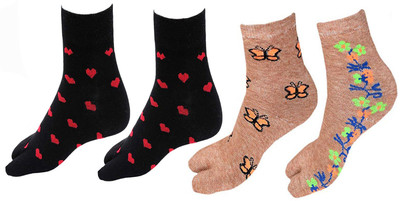 Aivira Women Printed Calf Length(Pack of 4)
