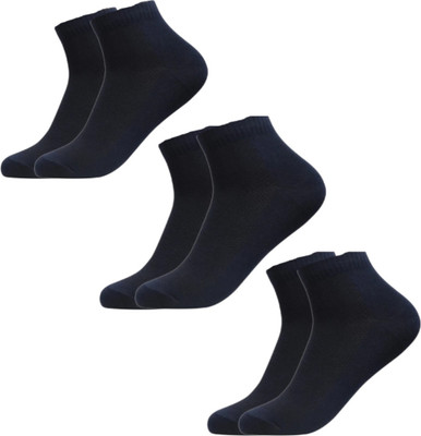 JPT Unisex Solid Ankle Length(Pack of 3)