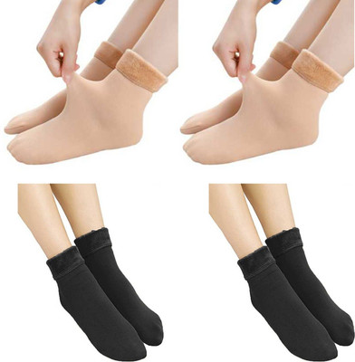 vactly Women Self Design Ankle Length(Pack of 4)